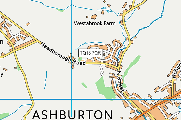 TQ13 7QR map - OS VectorMap District (Ordnance Survey) TQ13 7QR map - OS VectorMap District (Ordnance Survey)