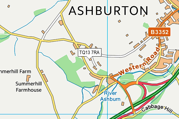 TQ13 7RA map - OS VectorMap District (Ordnance Survey) TQ13 7RA map - OS VectorMap District (Ordnance Survey)