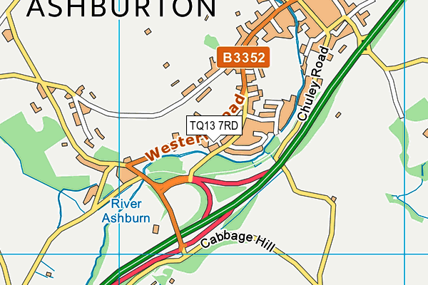 TQ13 7RD map - OS VectorMap District (Ordnance Survey)