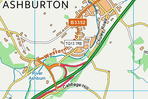 TQ13 7RE map - OS VectorMap District (Ordnance Survey) TQ13 7RE map - OS VectorMap District (Ordnance Survey)