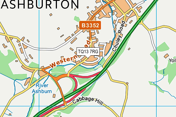 TQ13 7RG map - OS VectorMap District (Ordnance Survey) TQ13 7RG map - OS VectorMap District (Ordnance Survey)