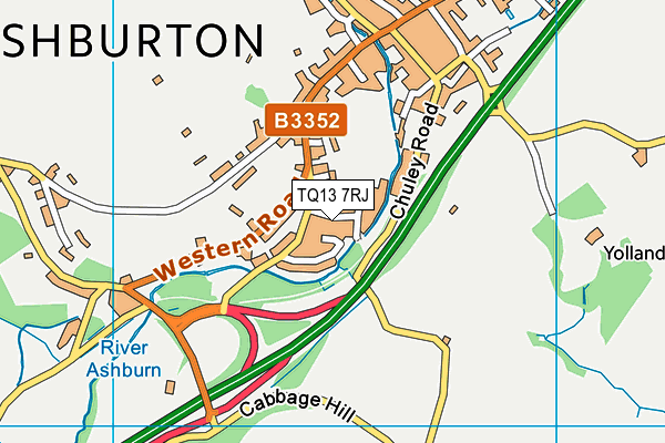 TQ13 7RJ map - OS VectorMap District (Ordnance Survey) TQ13 7RJ map - OS VectorMap District (Ordnance Survey)