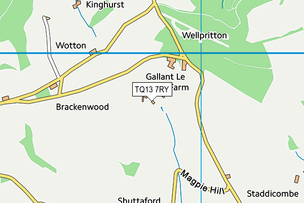 TQ13 7RY map - OS VectorMap District (Ordnance Survey)