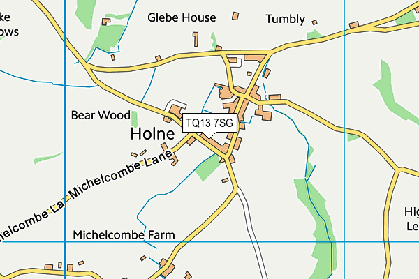 TQ13 7SG map - OS VectorMap District (Ordnance Survey) TQ13 7SG map - OS VectorMap District (Ordnance Survey)