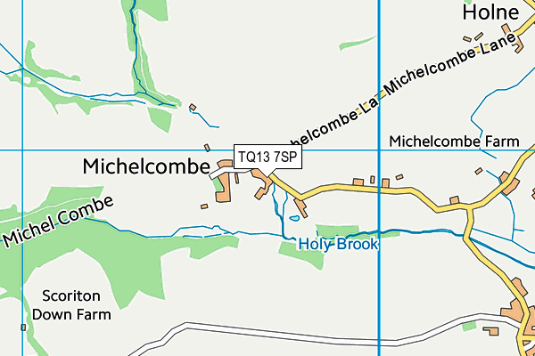 TQ13 7SP map - OS VectorMap District (Ordnance Survey) TQ13 7SP map - OS VectorMap District (Ordnance Survey)