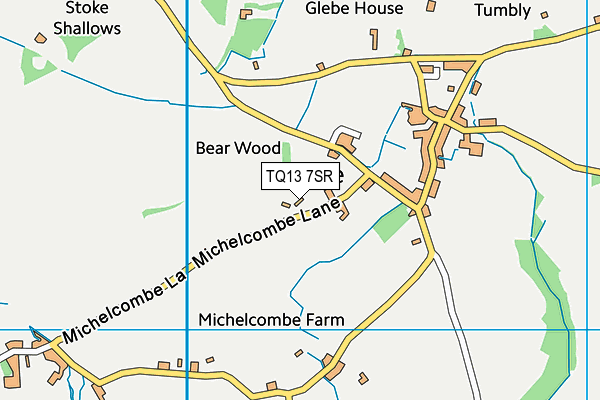 TQ13 7SR map - OS VectorMap District (Ordnance Survey) TQ13 7SR map - OS VectorMap District (Ordnance Survey)
