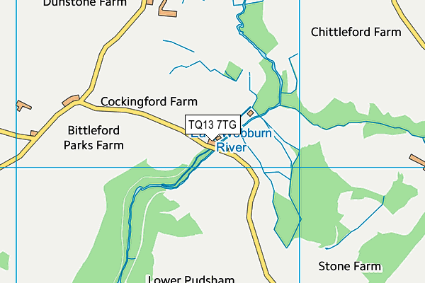 TQ13 7TG map - OS VectorMap District (Ordnance Survey) TQ13 7TG map - OS VectorMap District (Ordnance Survey)