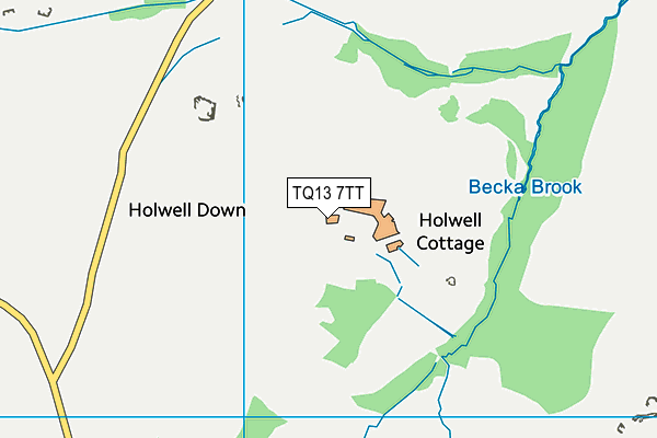 TQ13 7TT map - OS VectorMap District (Ordnance Survey)
