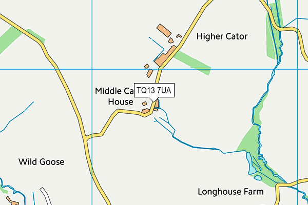 TQ13 7UA map - OS VectorMap District (Ordnance Survey)