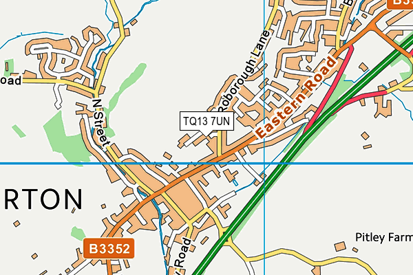 TQ13 7UN map - OS VectorMap District (Ordnance Survey) TQ13 7UN map - OS VectorMap District (Ordnance Survey)