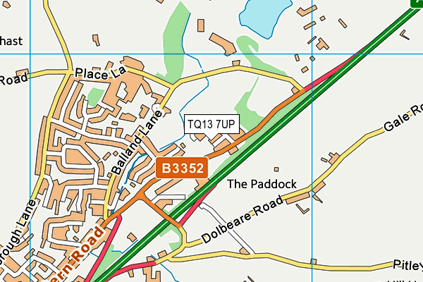 TQ13 7UP map - OS VectorMap District (Ordnance Survey) TQ13 7UP map - OS VectorMap District (Ordnance Survey)
