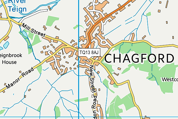TQ13 8AJ map - OS VectorMap District (Ordnance Survey) TQ13 8AJ map - OS VectorMap District (Ordnance Survey)