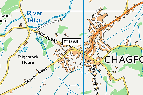 TQ13 8AL map - OS VectorMap District (Ordnance Survey) TQ13 8AL map - OS VectorMap District (Ordnance Survey)