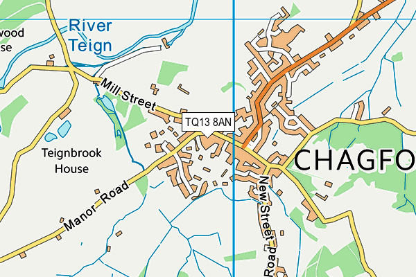 TQ13 8AN map - OS VectorMap District (Ordnance Survey) TQ13 8AN map - OS VectorMap District (Ordnance Survey)