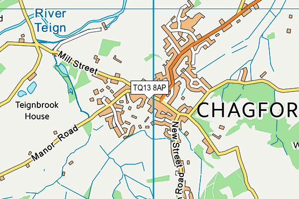 TQ13 8AP map - OS VectorMap District (Ordnance Survey) TQ13 8AP map - OS VectorMap District (Ordnance Survey)