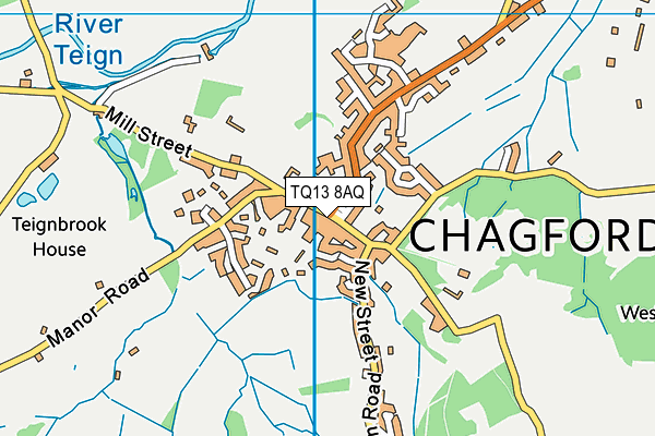 TQ13 8AQ map - OS VectorMap District (Ordnance Survey) TQ13 8AQ map - OS VectorMap District (Ordnance Survey)