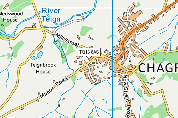TQ13 8AS map - OS VectorMap District (Ordnance Survey) TQ13 8AS map - OS VectorMap District (Ordnance Survey)