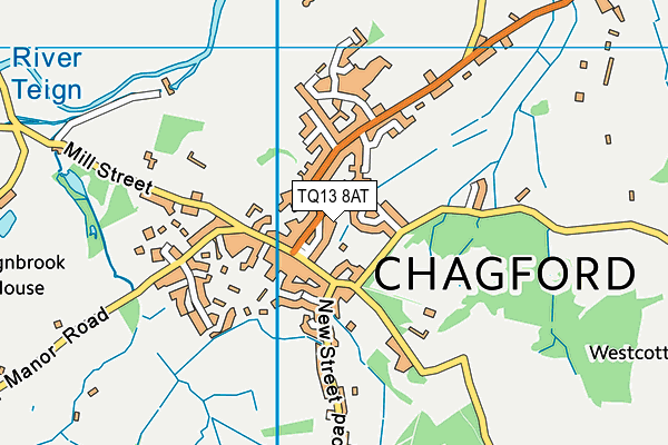 TQ13 8AT map - OS VectorMap District (Ordnance Survey) TQ13 8AT map - OS VectorMap District (Ordnance Survey)
