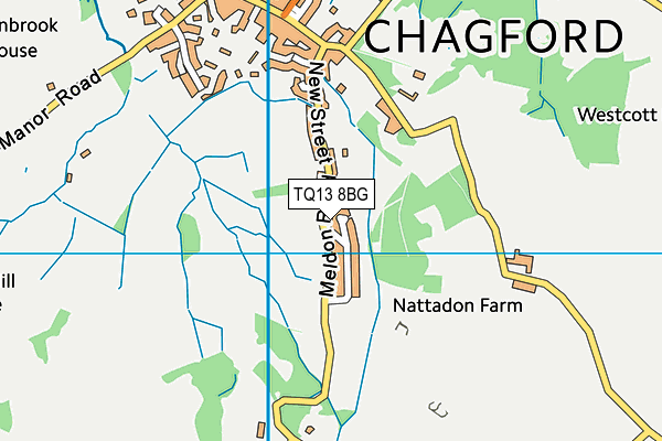 TQ13 8BG map - OS VectorMap District (Ordnance Survey) TQ13 8BG map - OS VectorMap District (Ordnance Survey)