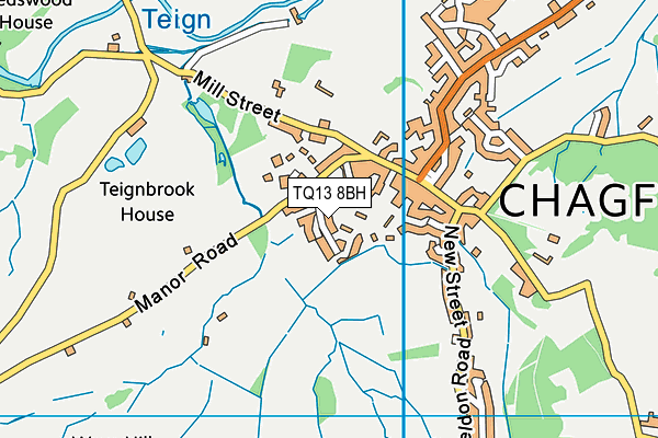 TQ13 8BH map - OS VectorMap District (Ordnance Survey) TQ13 8BH map - OS VectorMap District (Ordnance Survey)