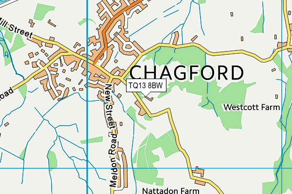 TQ13 8BW map - OS VectorMap District (Ordnance Survey) TQ13 8BW map - OS VectorMap District (Ordnance Survey)