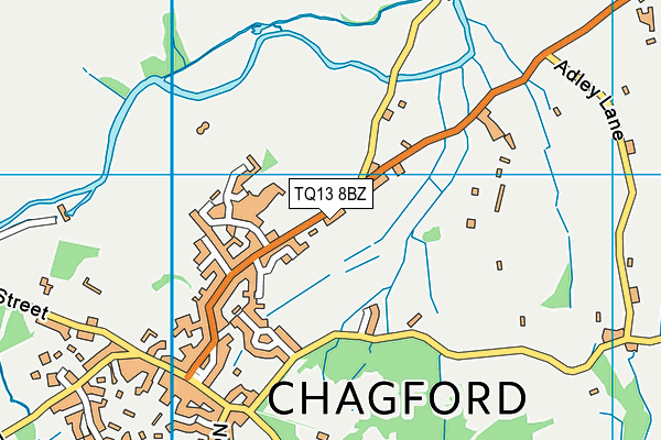TQ13 8BZ map - OS VectorMap District (Ordnance Survey) TQ13 8BZ map - OS VectorMap District (Ordnance Survey)