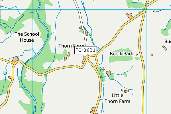 TQ13 8DU map - OS VectorMap District (Ordnance Survey) TQ13 8DU map - OS VectorMap District (Ordnance Survey)