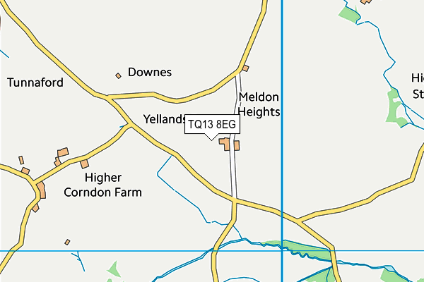 TQ13 8EG map - OS VectorMap District (Ordnance Survey) TQ13 8EG map - OS VectorMap District (Ordnance Survey)