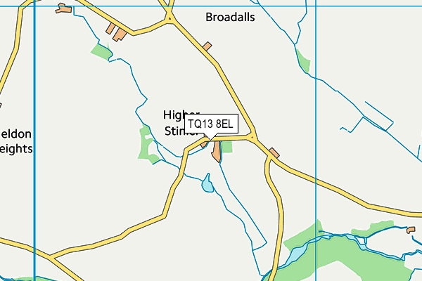 TQ13 8EL map - OS VectorMap District (Ordnance Survey) TQ13 8EL map - OS VectorMap District (Ordnance Survey)
