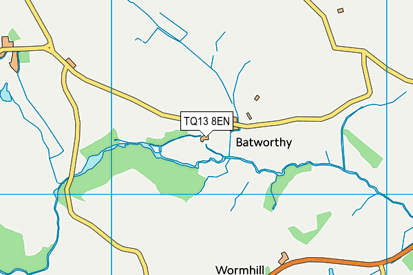 TQ13 8EN map - OS VectorMap District (Ordnance Survey) TQ13 8EN map - OS VectorMap District (Ordnance Survey)