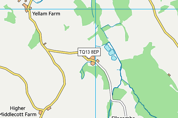 TQ13 8EP map - OS VectorMap District (Ordnance Survey) TQ13 8EP map - OS VectorMap District (Ordnance Survey)