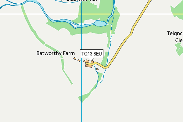 TQ13 8EU map - OS VectorMap District (Ordnance Survey) TQ13 8EU map - OS VectorMap District (Ordnance Survey)