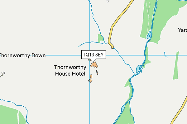 TQ13 8EY map - OS VectorMap District (Ordnance Survey) TQ13 8EY map - OS VectorMap District (Ordnance Survey)
