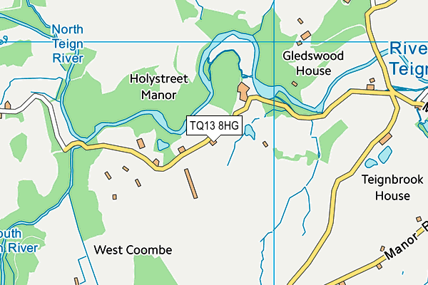 TQ13 8HG map - OS VectorMap District (Ordnance Survey) TQ13 8HG map - OS VectorMap District (Ordnance Survey)