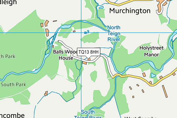 TQ13 8HH map - OS VectorMap District (Ordnance Survey)