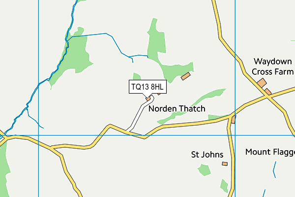 TQ13 8HL map - OS VectorMap District (Ordnance Survey)