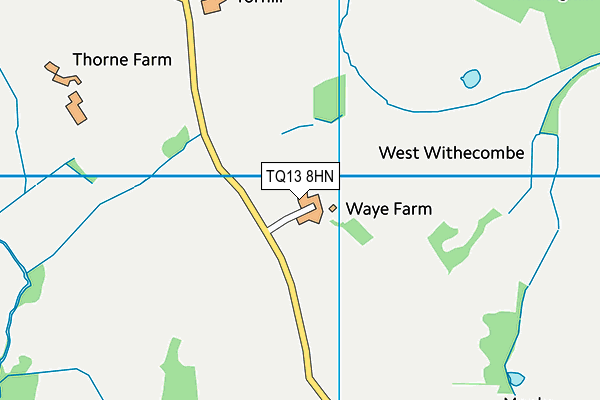 TQ13 8HN map - OS VectorMap District (Ordnance Survey)
