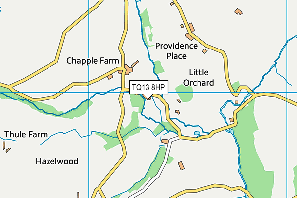 TQ13 8HP map - OS VectorMap District (Ordnance Survey) TQ13 8HP map - OS VectorMap District (Ordnance Survey)