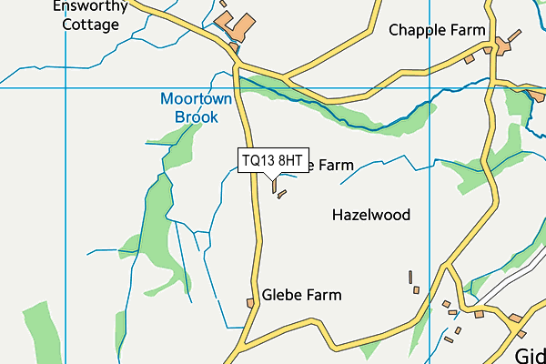 TQ13 8HT map - OS VectorMap District (Ordnance Survey)