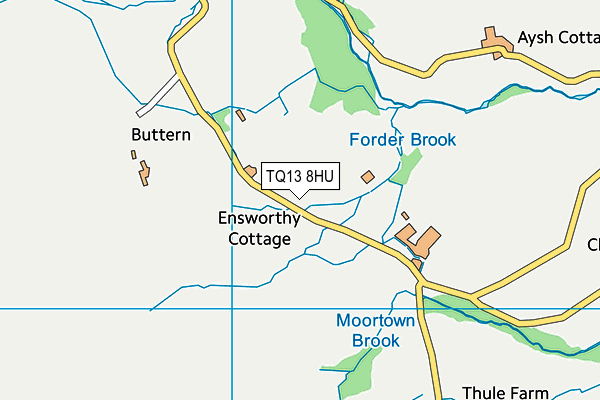 TQ13 8HU map - OS VectorMap District (Ordnance Survey) TQ13 8HU map - OS VectorMap District (Ordnance Survey)