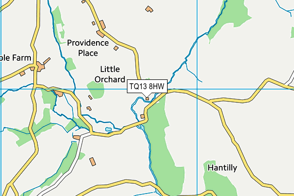 TQ13 8HW map - OS VectorMap District (Ordnance Survey) TQ13 8HW map - OS VectorMap District (Ordnance Survey)