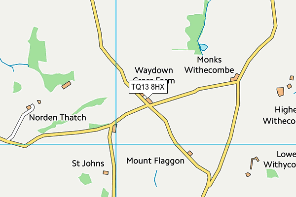 TQ13 8HX map - OS VectorMap District (Ordnance Survey) TQ13 8HX map - OS VectorMap District (Ordnance Survey)
