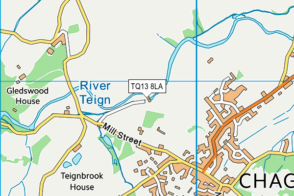 TQ13 8LA map - OS VectorMap District (Ordnance Survey) TQ13 8LA map - OS VectorMap District (Ordnance Survey)