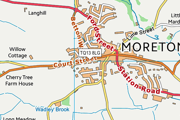 TQ13 8LG map - OS VectorMap District (Ordnance Survey) TQ13 8LG map - OS VectorMap District (Ordnance Survey)