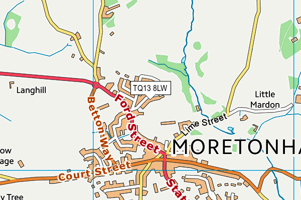 TQ13 8LW map - OS VectorMap District (Ordnance Survey) TQ13 8LW map - OS VectorMap District (Ordnance Survey)