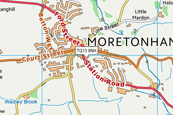 TQ13 8NH map - OS VectorMap District (Ordnance Survey) TQ13 8NH map - OS VectorMap District (Ordnance Survey)