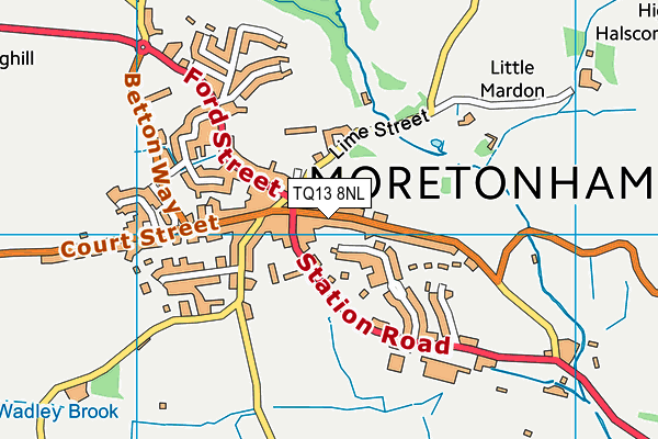 TQ13 8NL map - OS VectorMap District (Ordnance Survey)