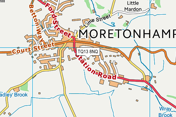 TQ13 8NQ map - OS VectorMap District (Ordnance Survey) TQ13 8NQ map - OS VectorMap District (Ordnance Survey)