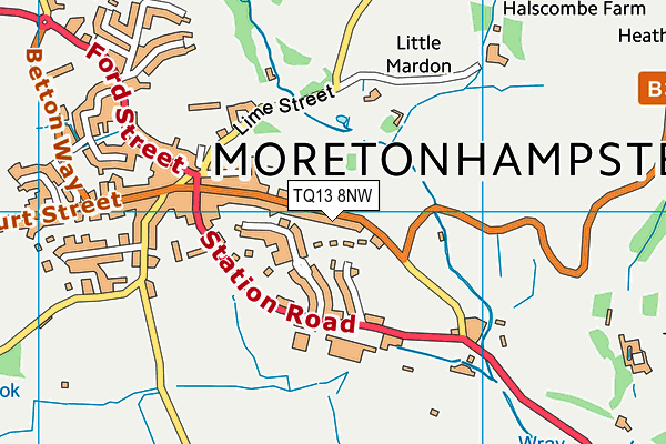 TQ13 8NW map - OS VectorMap District (Ordnance Survey) TQ13 8NW map - OS VectorMap District (Ordnance Survey)