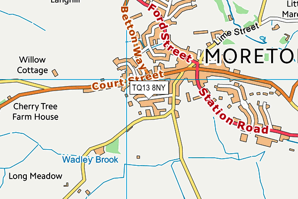 TQ13 8NY map - OS VectorMap District (Ordnance Survey)